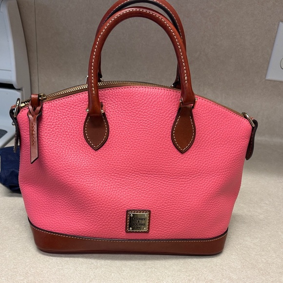 Dooney & Bourke Handbags - Dooney & Bourke Pink and Brown Satchel